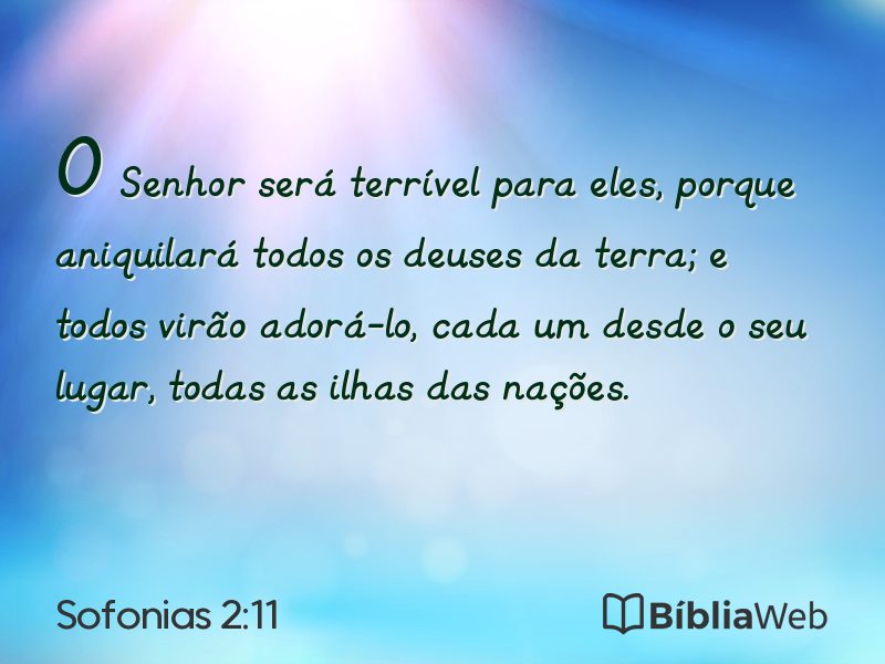 Sofonias 2:11 em imagem para compartilhar