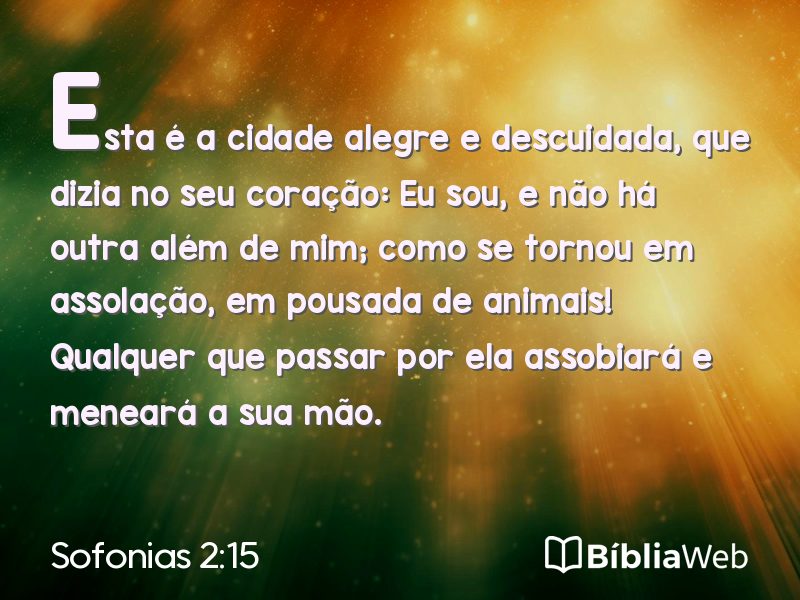 Sofonias 2:15 em imagem para compartilhar