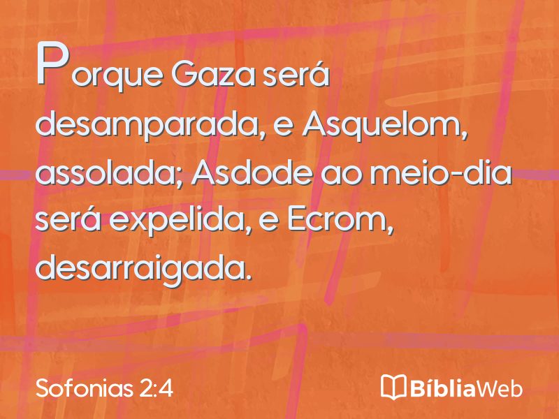 Sofonias 2:4 em imagem para compartilhar