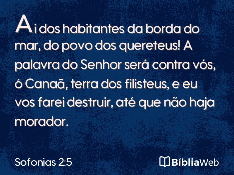 Sofonias 2:5 em imagem para compartilhar