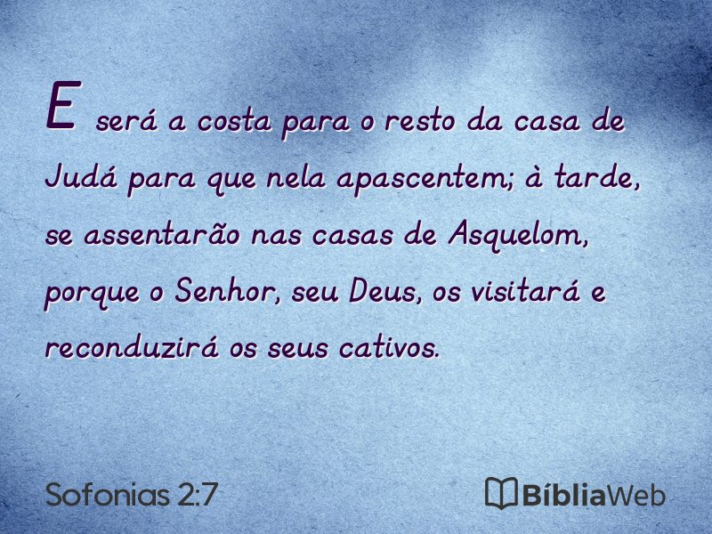 Sofonias 2:7 em imagem para compartilhar