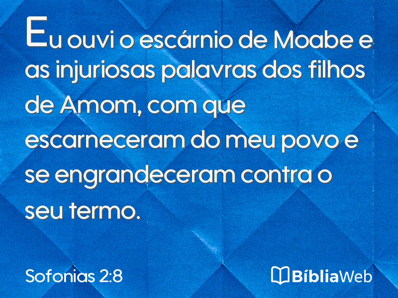 Sofonias 2:8 em imagem para compartilhar