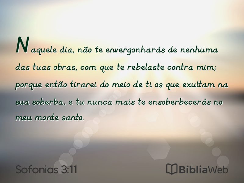 Sofonias 3:11 em imagem para compartilhar