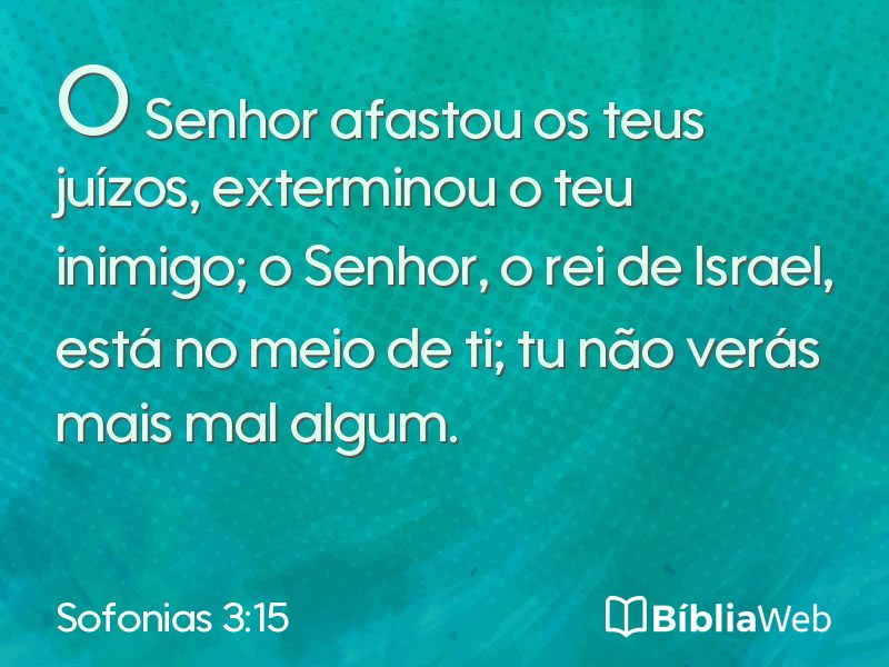 Sofonias 3:15 em imagem para compartilhar