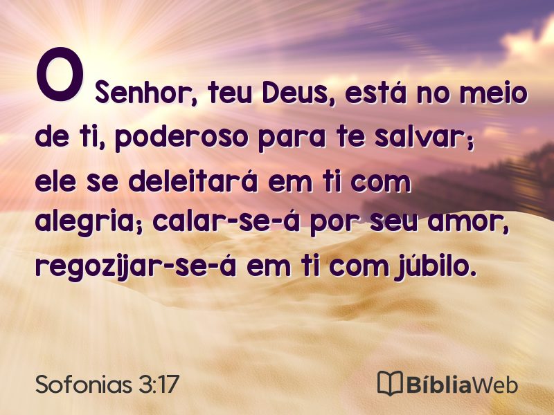 Sofonias 3:17 em imagem para compartilhar