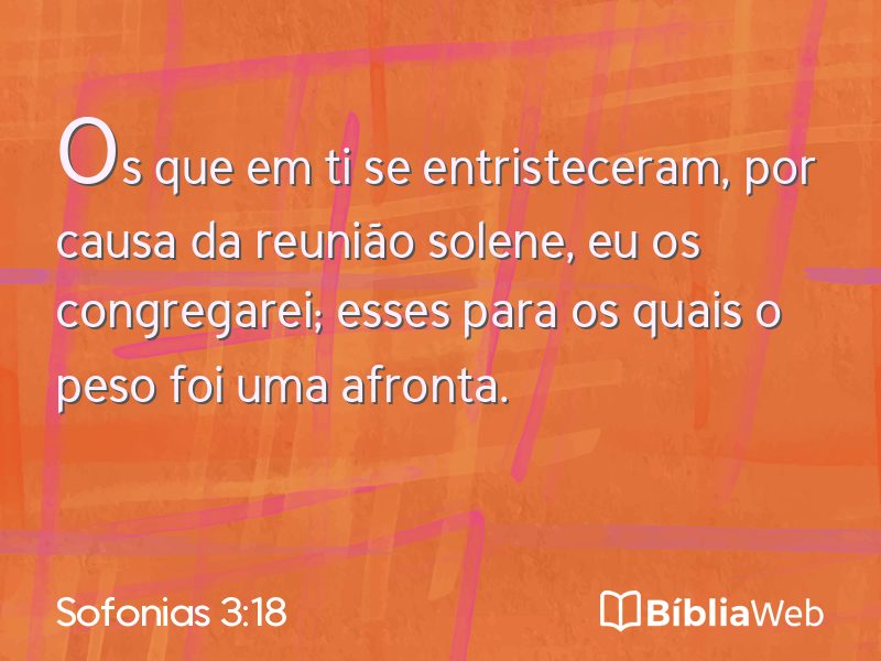 Sofonias 3:18 em imagem para compartilhar