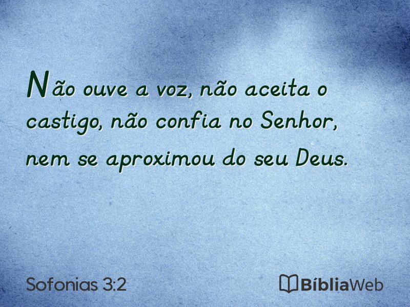Sofonias 3:2 em imagem para compartilhar
