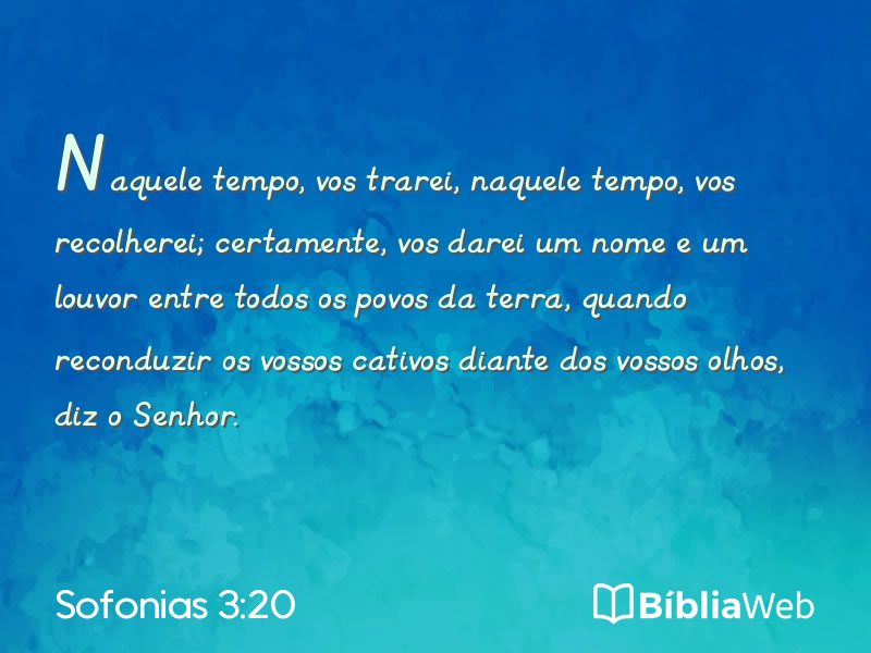 Sofonias 3:20 em imagem para compartilhar