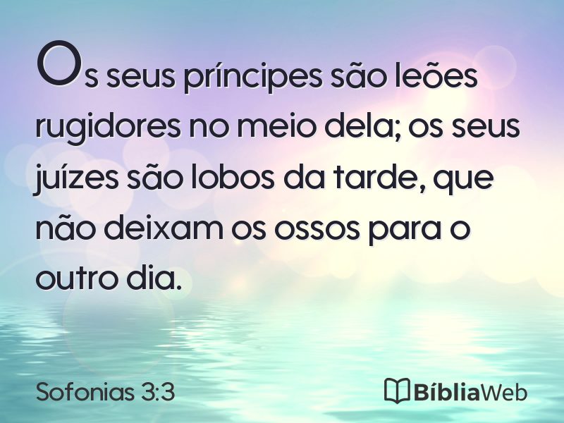 Sofonias 3:3 em imagem para compartilhar