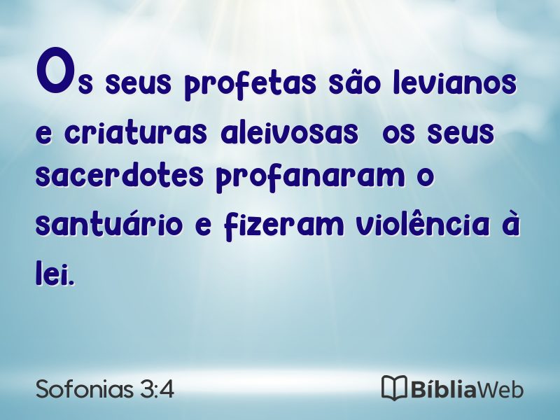 Sofonias 3:4 em imagem para compartilhar