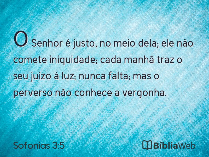 Sofonias 3:5 em imagem para compartilhar