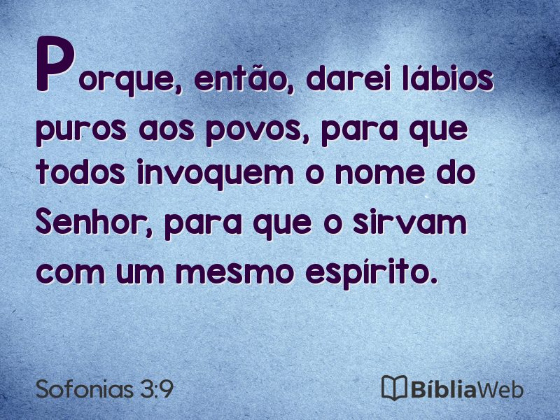Sofonias 3:9 em imagem para compartilhar
