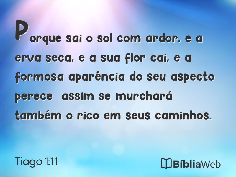 Tiago 1:11 em imagem para compartilhar