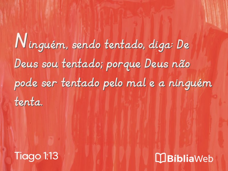 Tiago 1:13 em imagem para compartilhar