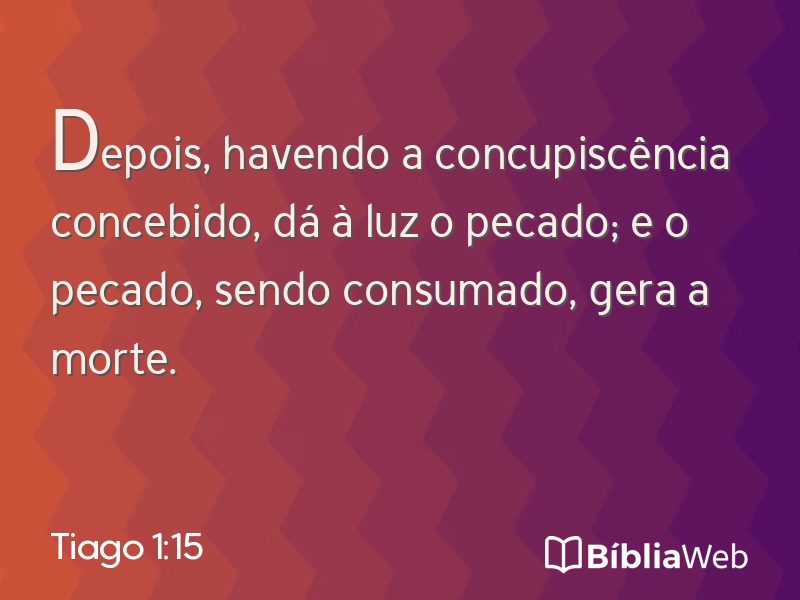 Tiago 1:15 em imagem para compartilhar