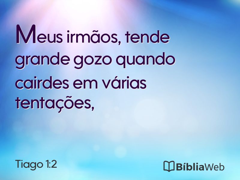 Tiago 1:2 em imagem para compartilhar