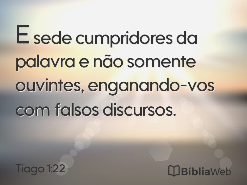 Tiago 1:22 em imagem para compartilhar