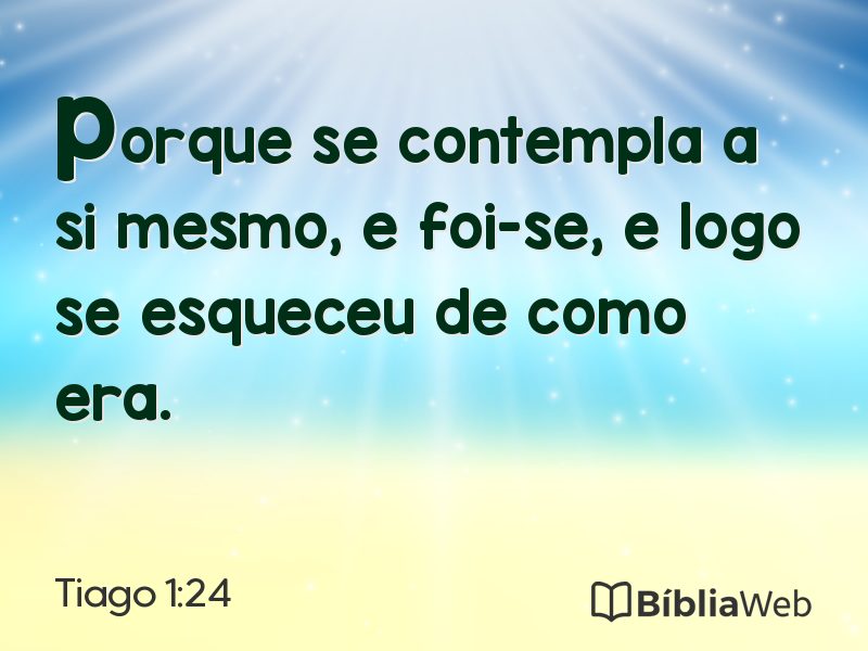 Tiago 1:24 em imagem para compartilhar