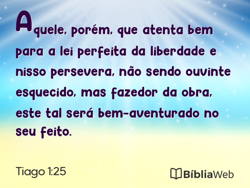 Tiago 1:25 em imagem para compartilhar