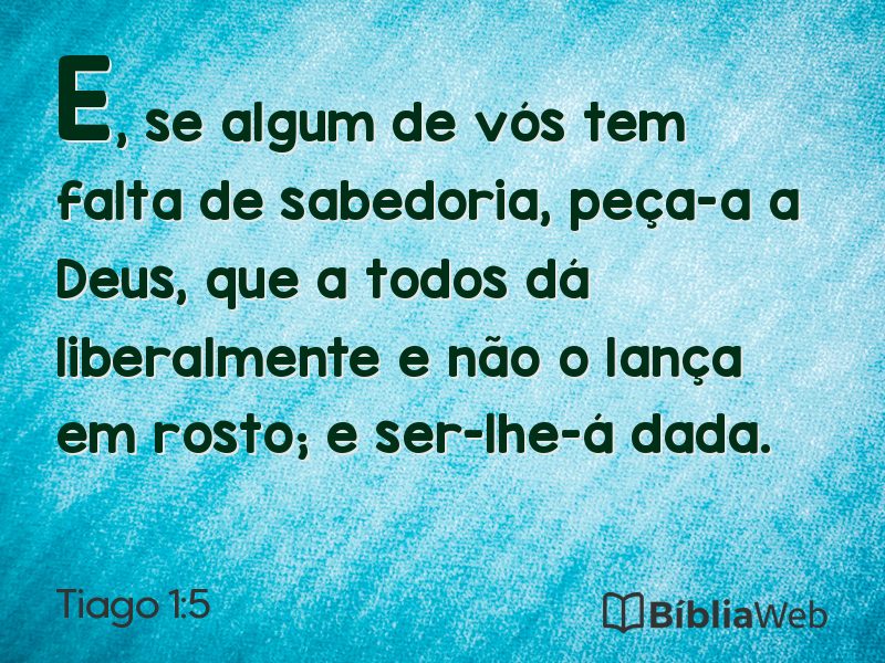 Tiago 1:5 em imagem para compartilhar