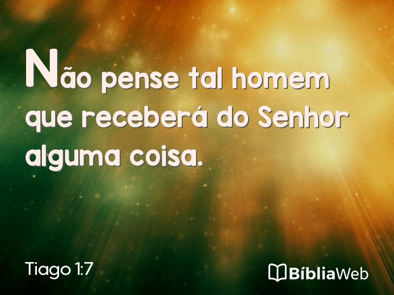 Tiago 1:7 em imagem para compartilhar