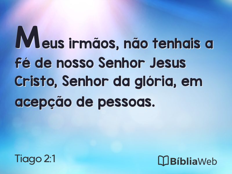 Tiago 2:1 em imagem para compartilhar