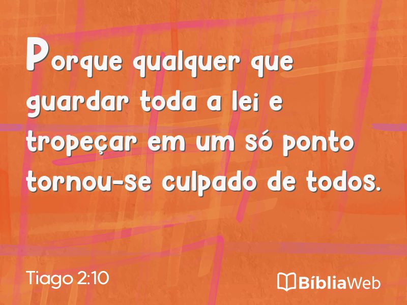Tiago 2:10 em imagem para compartilhar