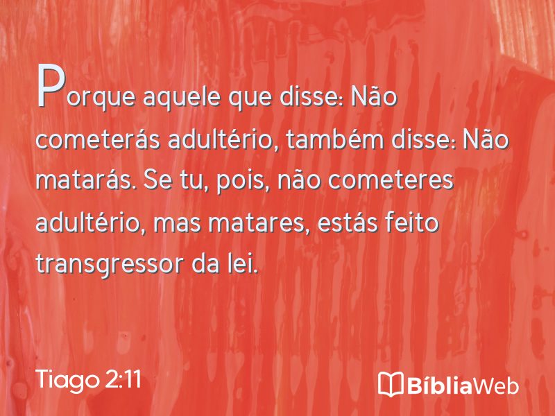 Tiago 2:11 em imagem para compartilhar