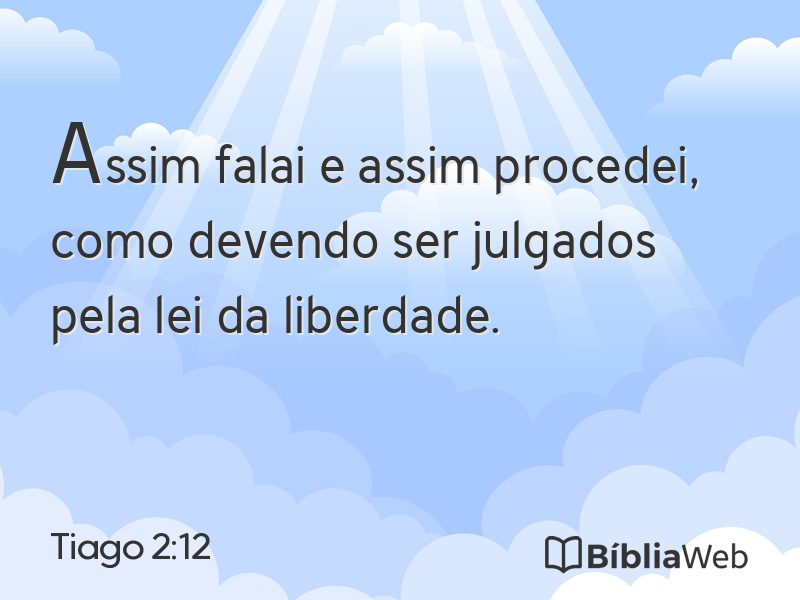 Tiago 2:12 em imagem para compartilhar