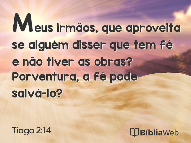 Tiago 2:14 em imagem para compartilhar