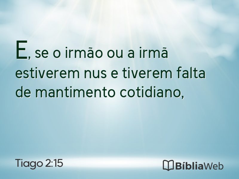 Tiago 2:15 em imagem para compartilhar