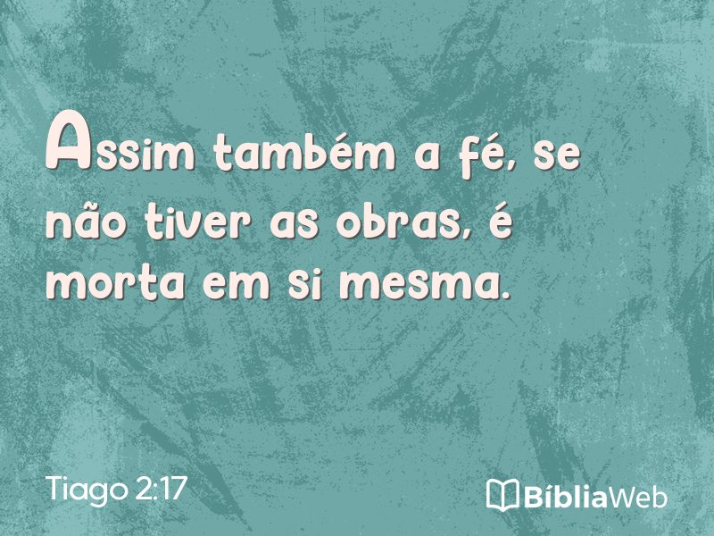 Tiago 2:17 em imagem para compartilhar