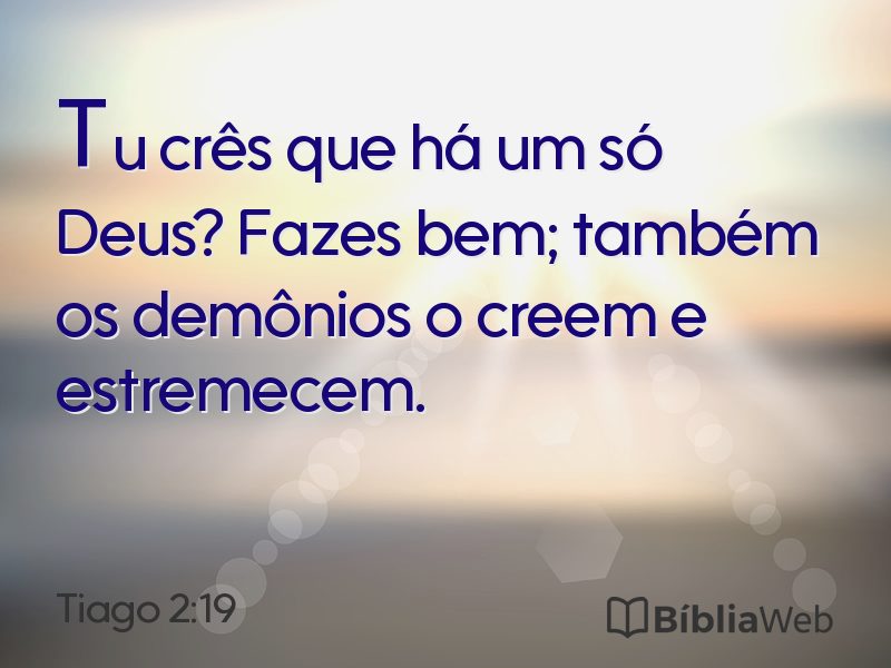 Tiago 2:19 em imagem para compartilhar