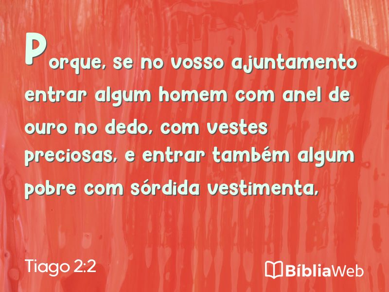 Tiago 2:2 em imagem para compartilhar