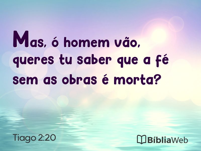 Tiago 2:20 em imagem para compartilhar