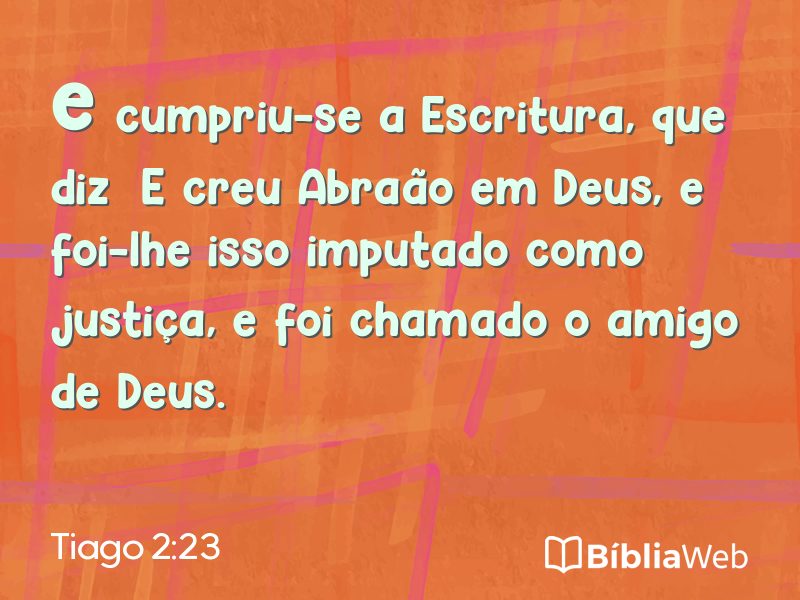 Tiago 2:23 em imagem para compartilhar