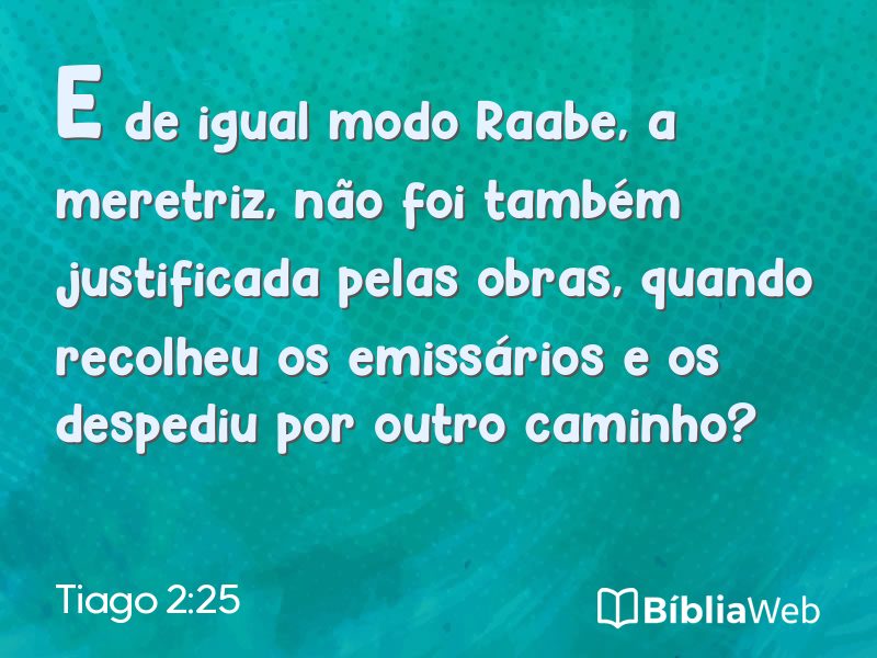 Tiago 2:25 em imagem para compartilhar