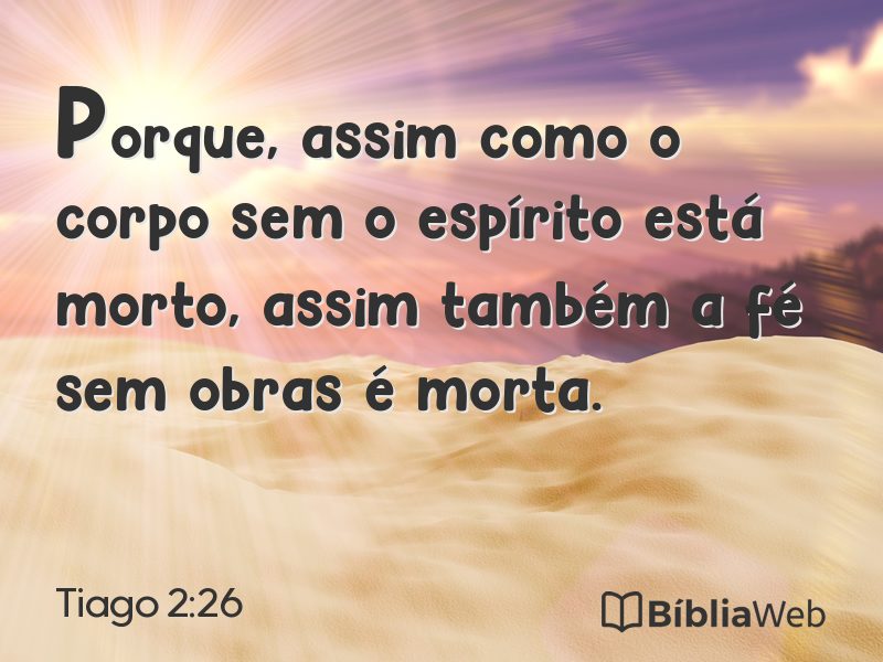 Tiago 2:26 em imagem para compartilhar