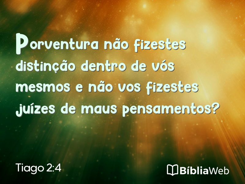 Tiago 2:4 em imagem para compartilhar