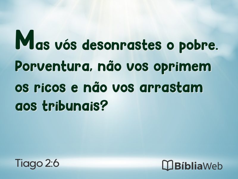 Tiago 2:6 em imagem para compartilhar