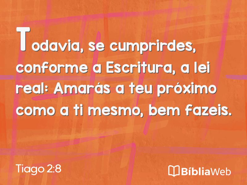 Tiago 2:8 em imagem para compartilhar