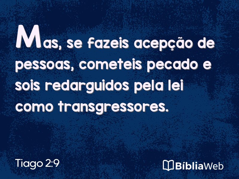 Tiago 2:9 em imagem para compartilhar