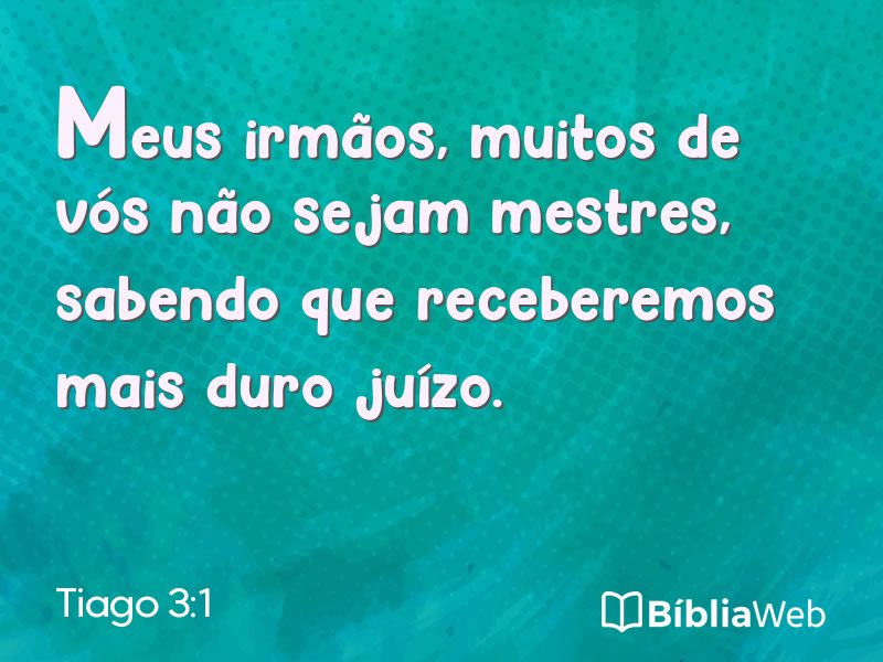Tiago 3:1 em imagem para compartilhar