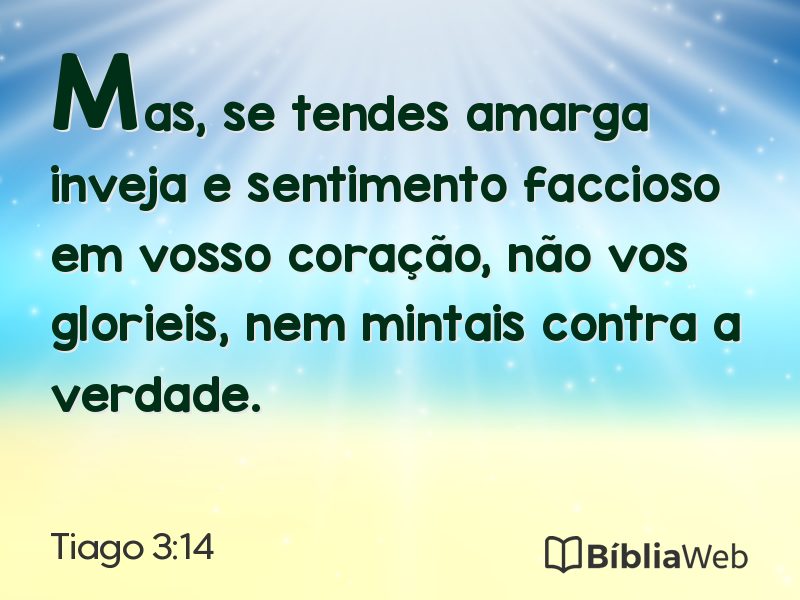 Tiago 3:14 em imagem para compartilhar