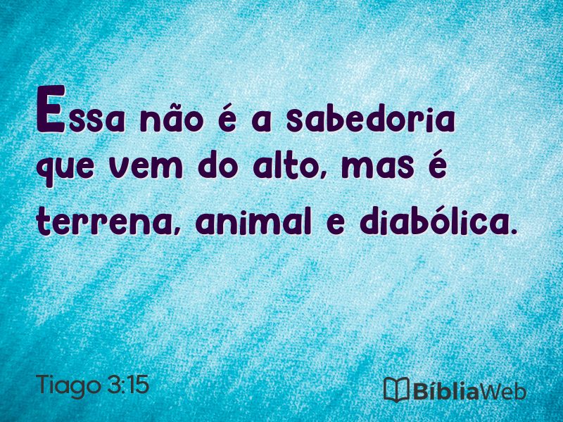 Tiago 3:15 em imagem para compartilhar