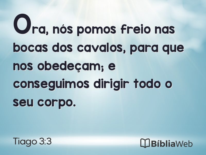 Tiago 3:3 em imagem para compartilhar