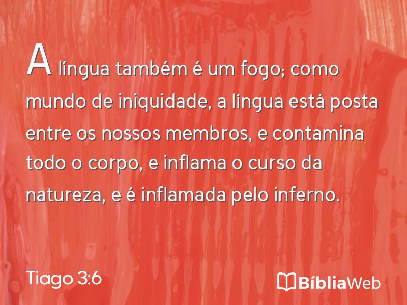 Tiago 3:6 em imagem para compartilhar
