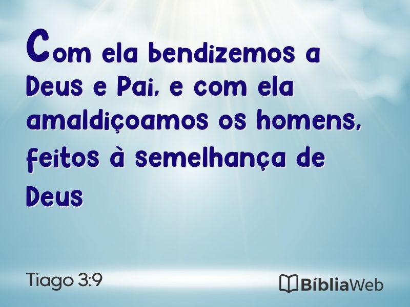 Tiago 3:9 em imagem para compartilhar