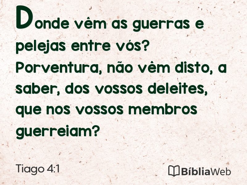 Tiago 4:1 em imagem para compartilhar