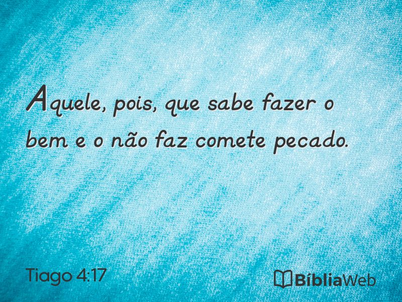 Tiago 4:17 em imagem para compartilhar